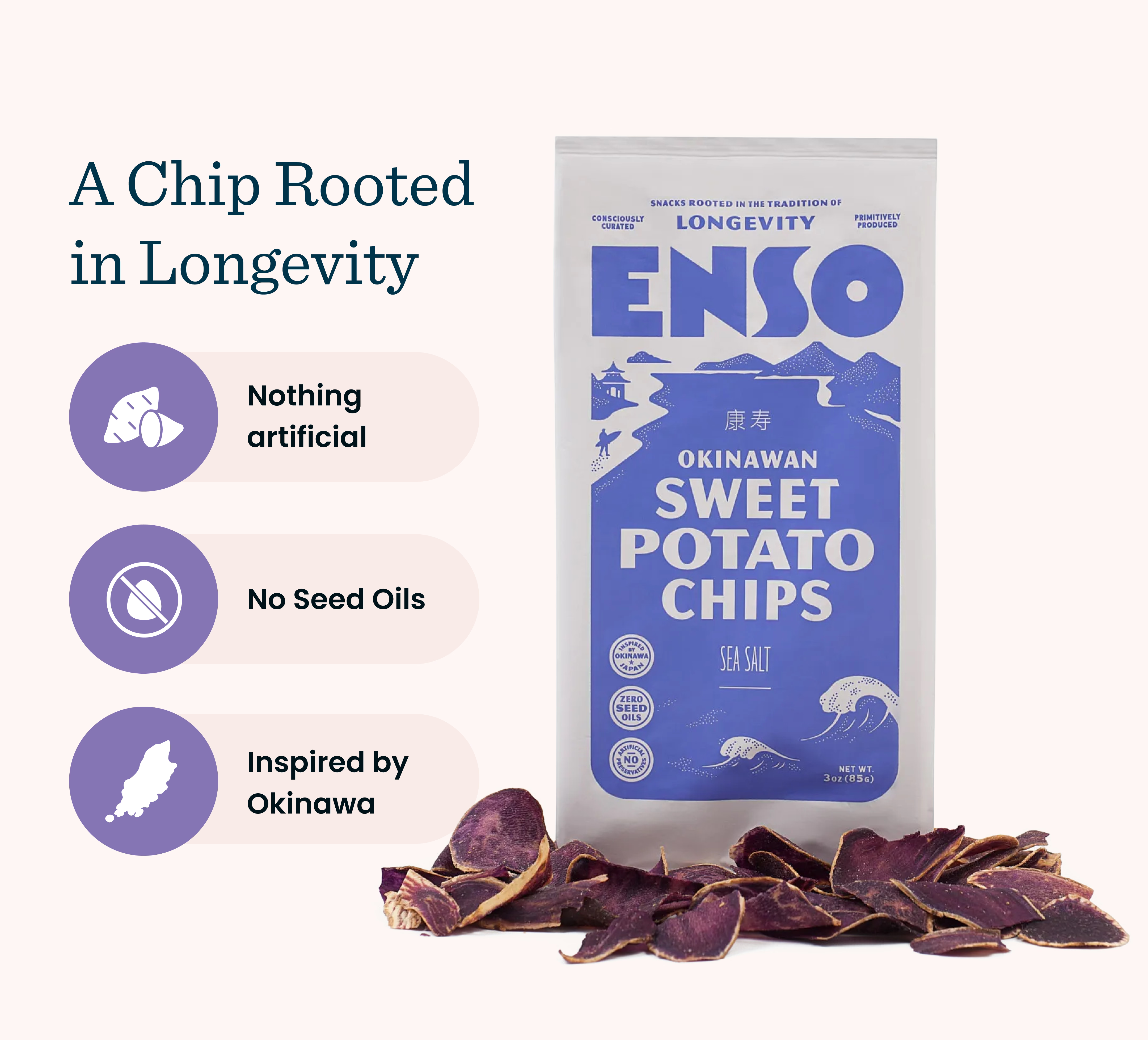 Okinawan Sweet Potato Chips | Sea Salt
